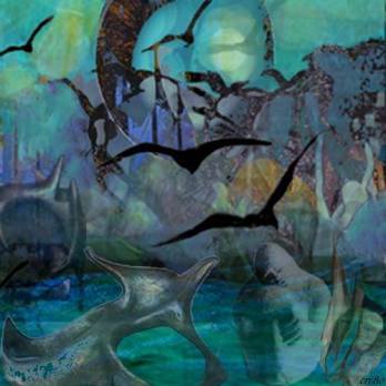 assemblaggio miei dipinti e sculture