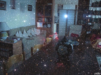 salotto e la via lattea