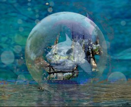 pesce luna nella bolla - by criBo